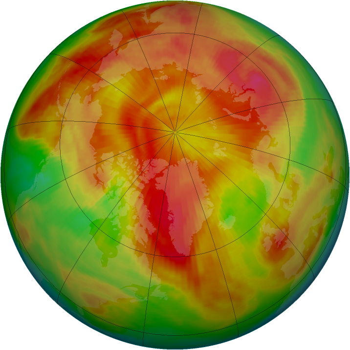 Arctic ozone map for 30 April 1980
